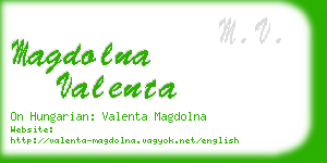 magdolna valenta business card